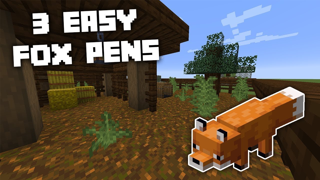 Minecraft: 3 Fox Pen Ideas!