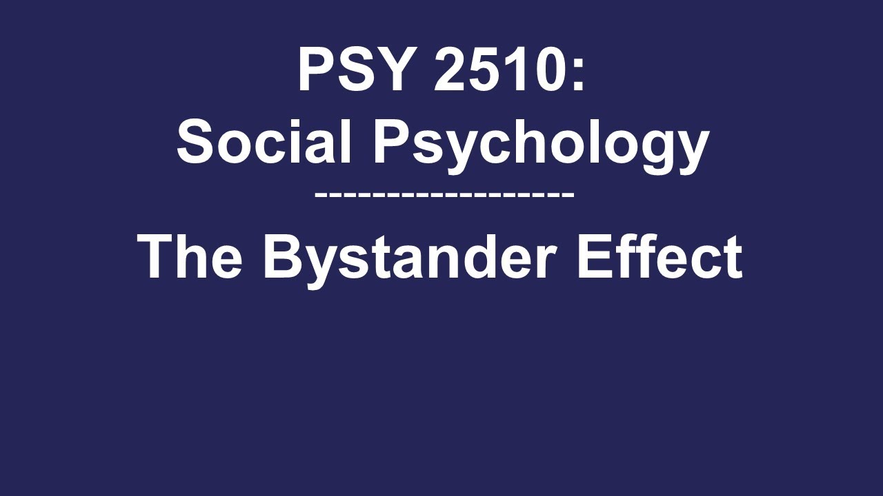 PSY 2510 Социальная психология: Эффект наблюдателя