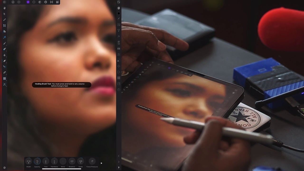 Frequency Separation on iPad Pro vs a PC