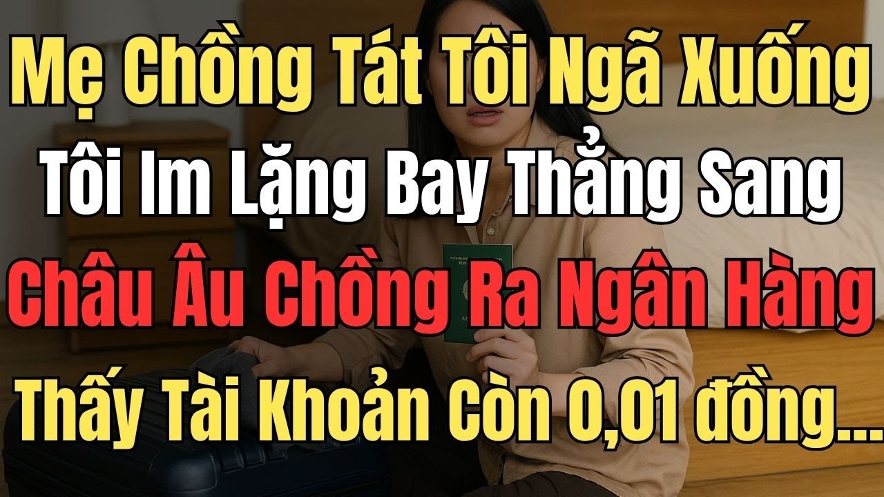 Mẹ Chồng Tát Tôi Ngã Giữa Mâm Giỗ, Tôi Im Lặng Bay Sang Châu Âu, Chồng Ra Ngân Hàng Thấy Còn...