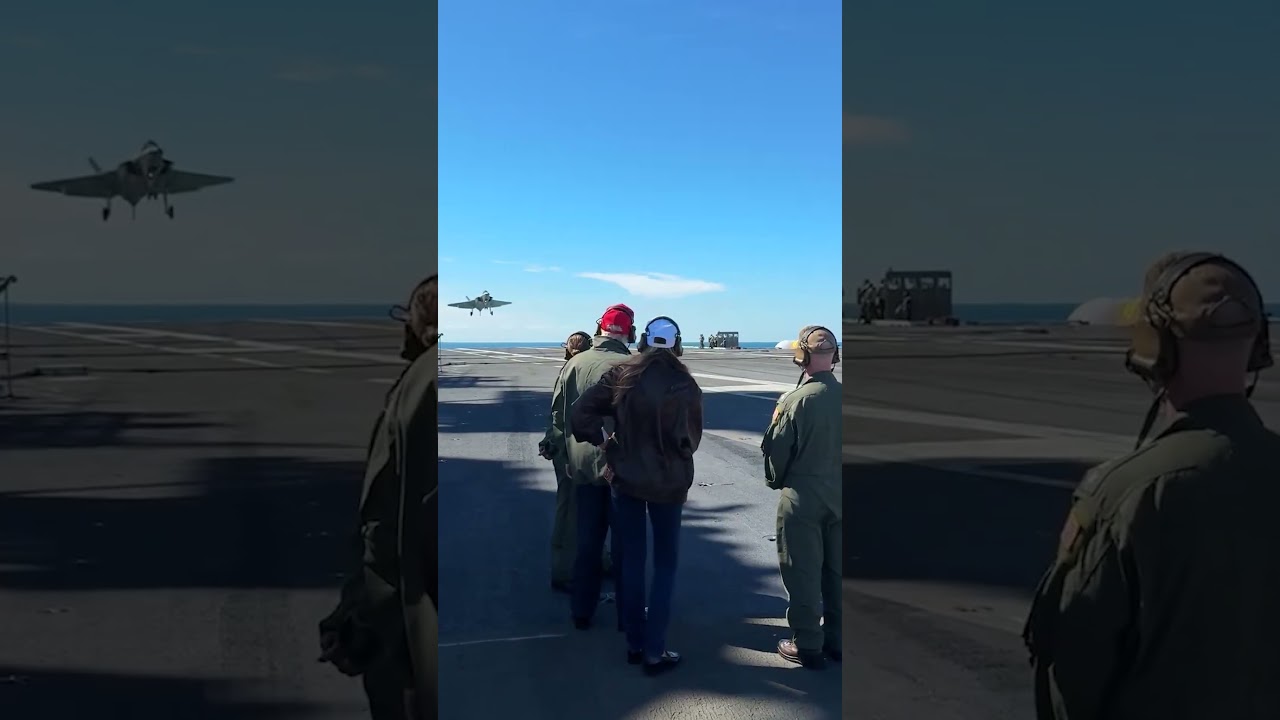 Trump Watches Navy F/A-18 Break the Sound Barrier #shorts