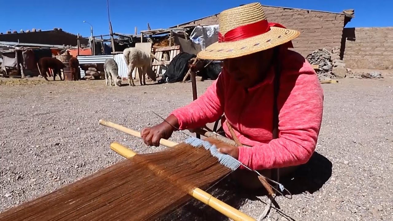 Chile craftswomen weave sacred textiles, inspired by llamas, the desert and Mother Earth