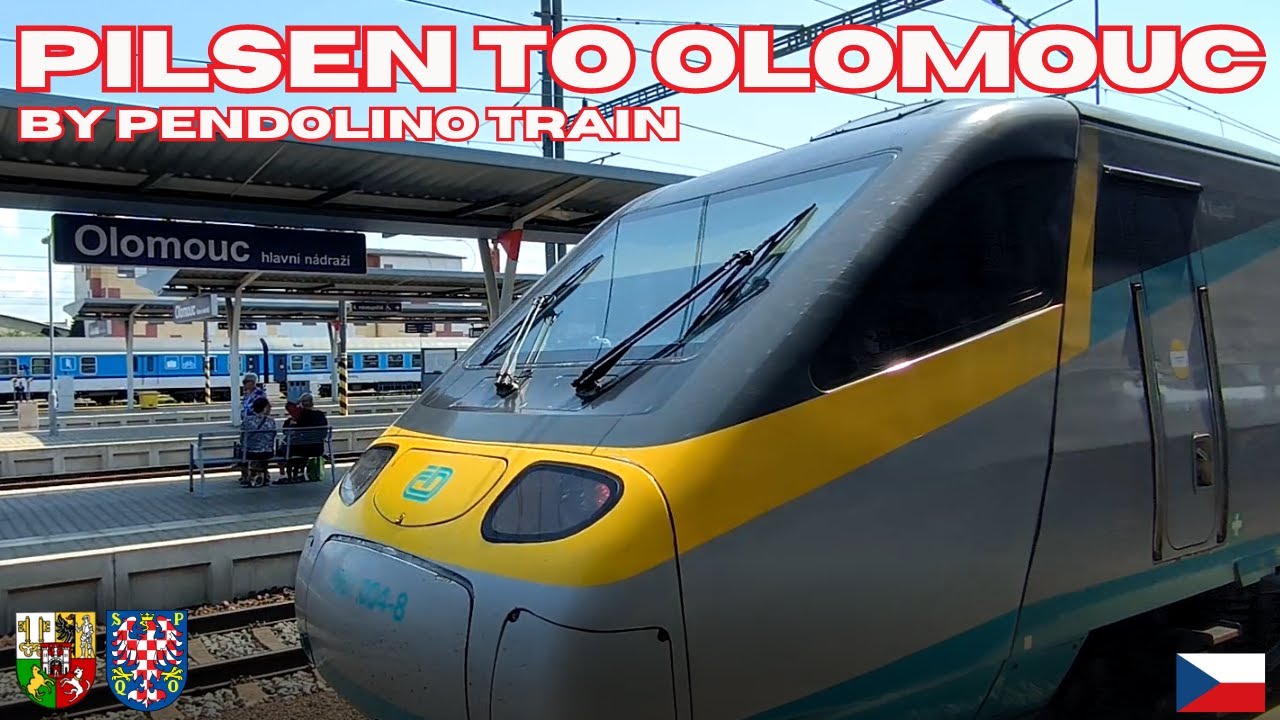 PILSEN 🇨🇿 to OLOMOUC 🇨🇿 by Pendolino train