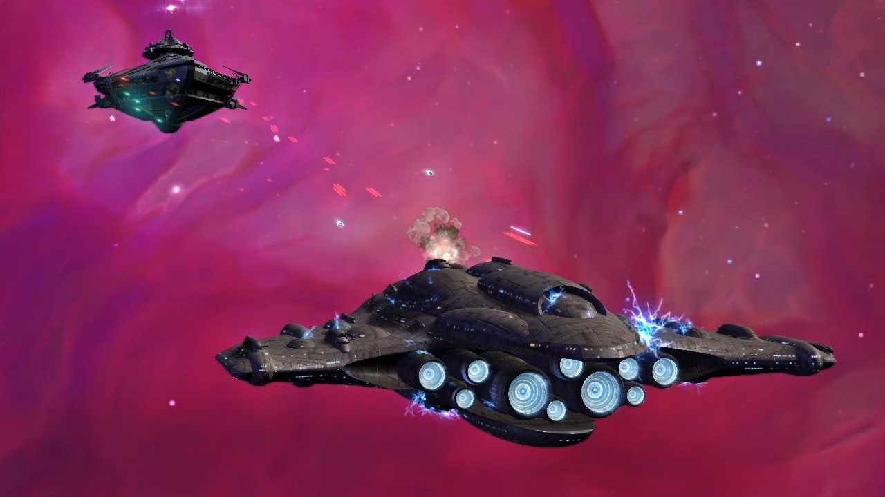 MC80 Star Cruiser vs Centurion Battlecruiser - Star Wars: Empire At War Remake NPC Battle