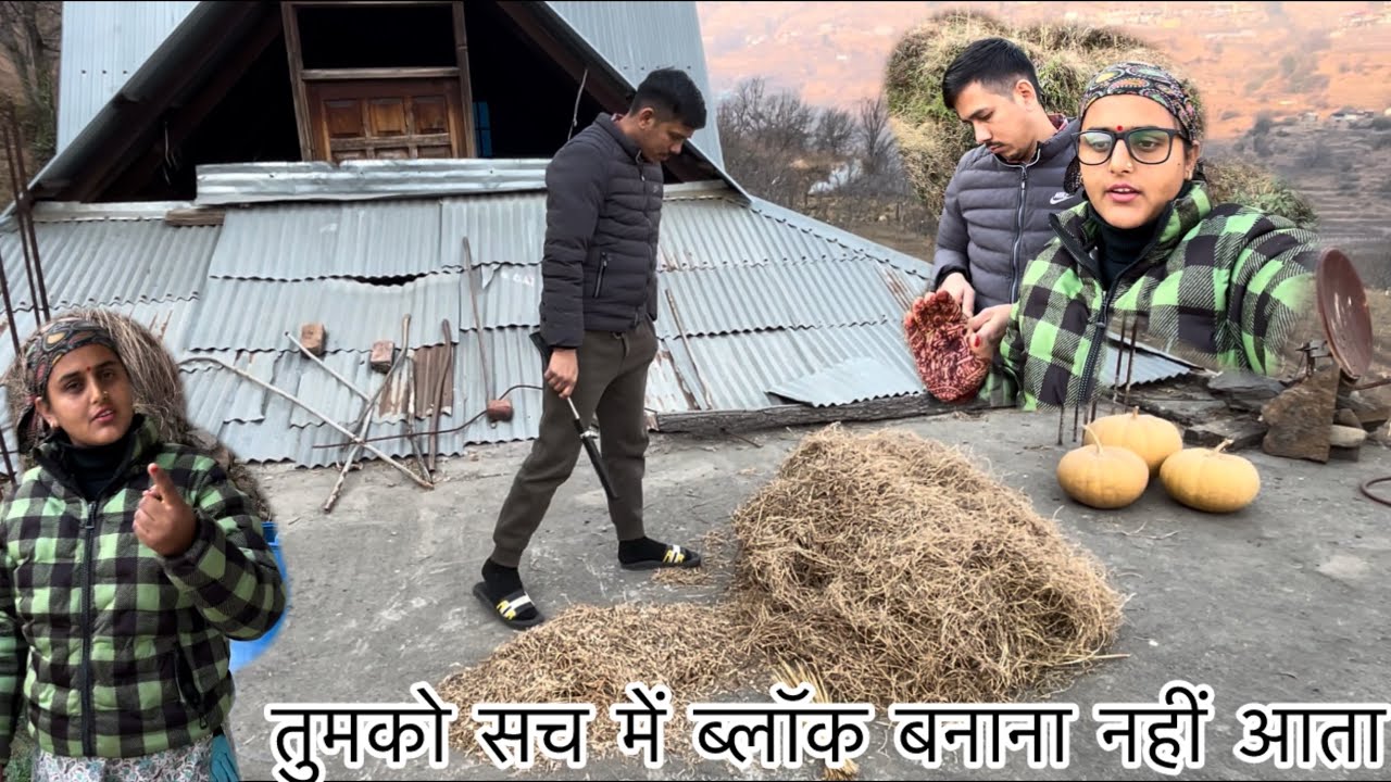 आज पति पर गुस्सा मुझे बहुत आया ||कद्दू की तरफ फूल गया पति का मुंह😡|| Himachal village lifestyle
