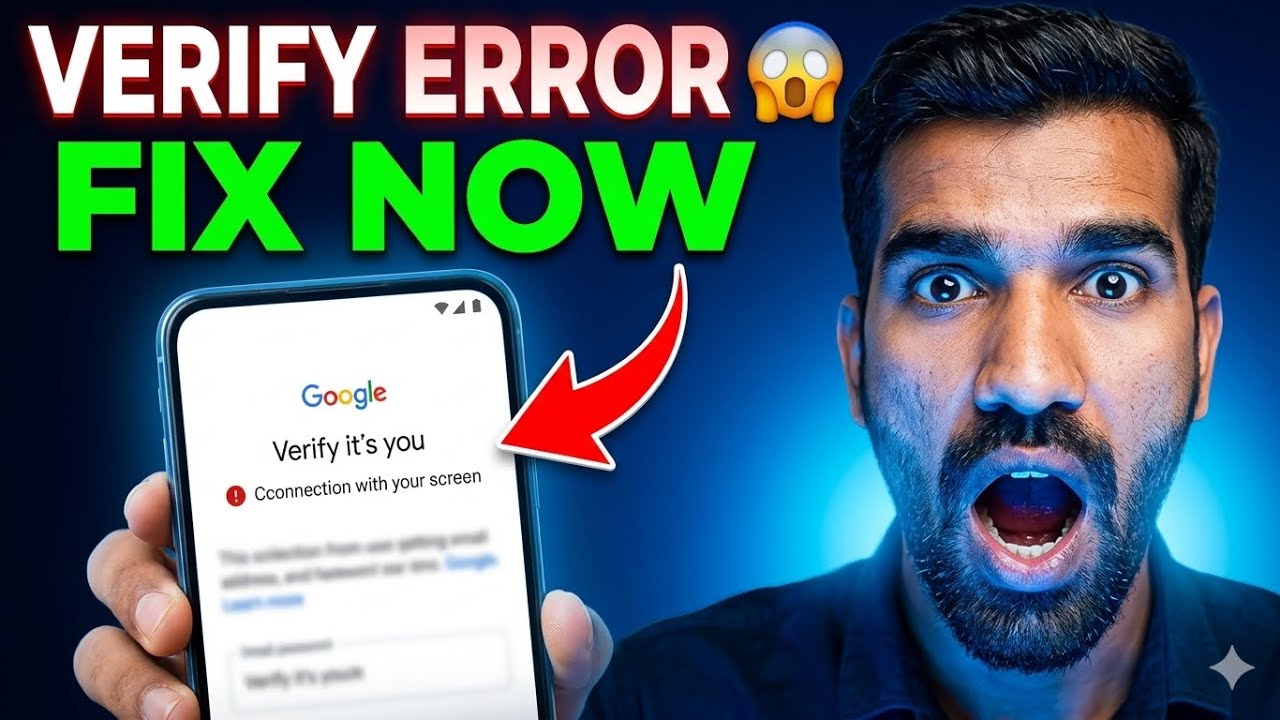 Verify It&rsquo;s You Google Account Problem Fix 🔥 | Chrome Login Issue Solve 2026