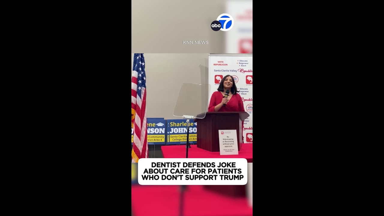 Dentist defends joke about care for patients who don't support Trump