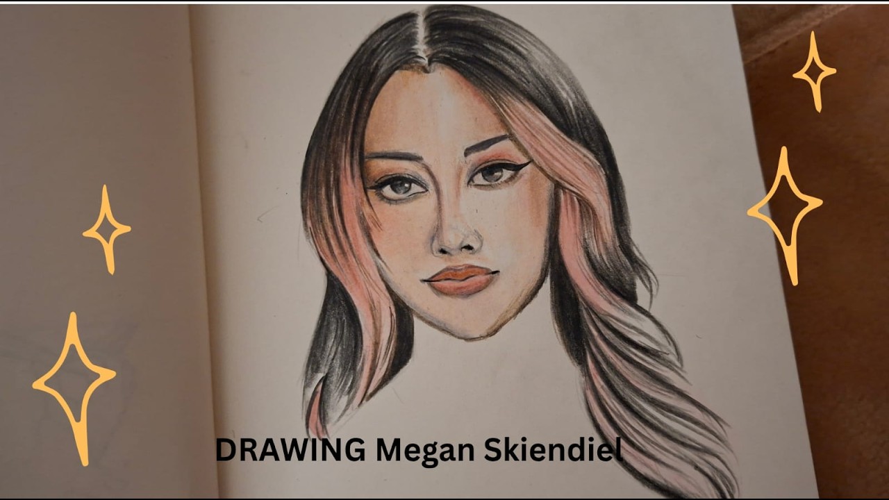 Drawing Megan Sken in Realistic Portrait ✍️ | Timelapse Art Process