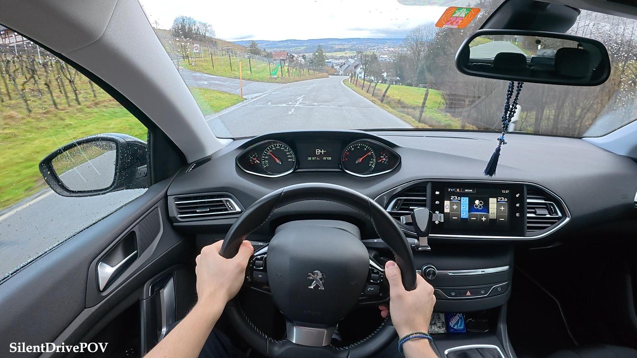 POV Medieval Castle and Heavy Rain Drive | Peugeot 308 (125hp)