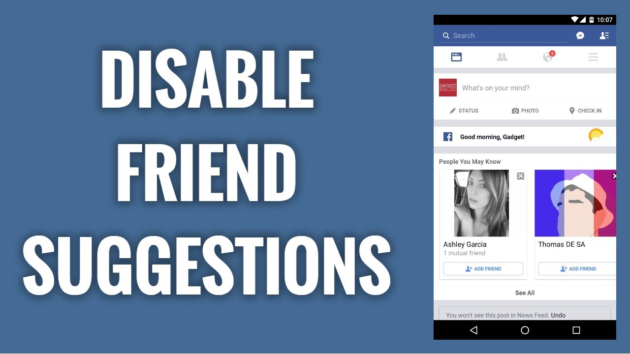 Как отключить предложения «Люди, которых вы можете знать» на Facebook