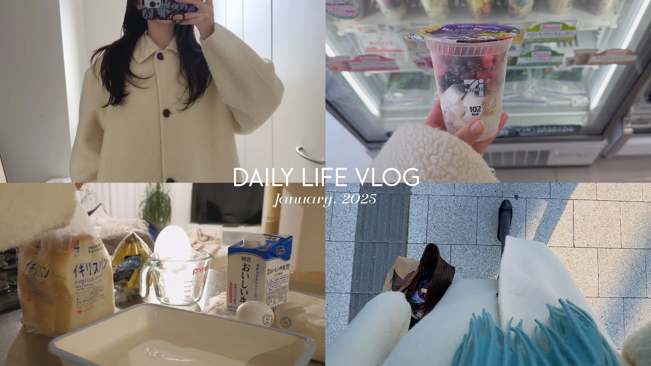 vlog. 冬の日常4日間🍏冬服買い足し🧤(ZARA,LEDAY)簡単に美味しく作る自炊✍🏻
