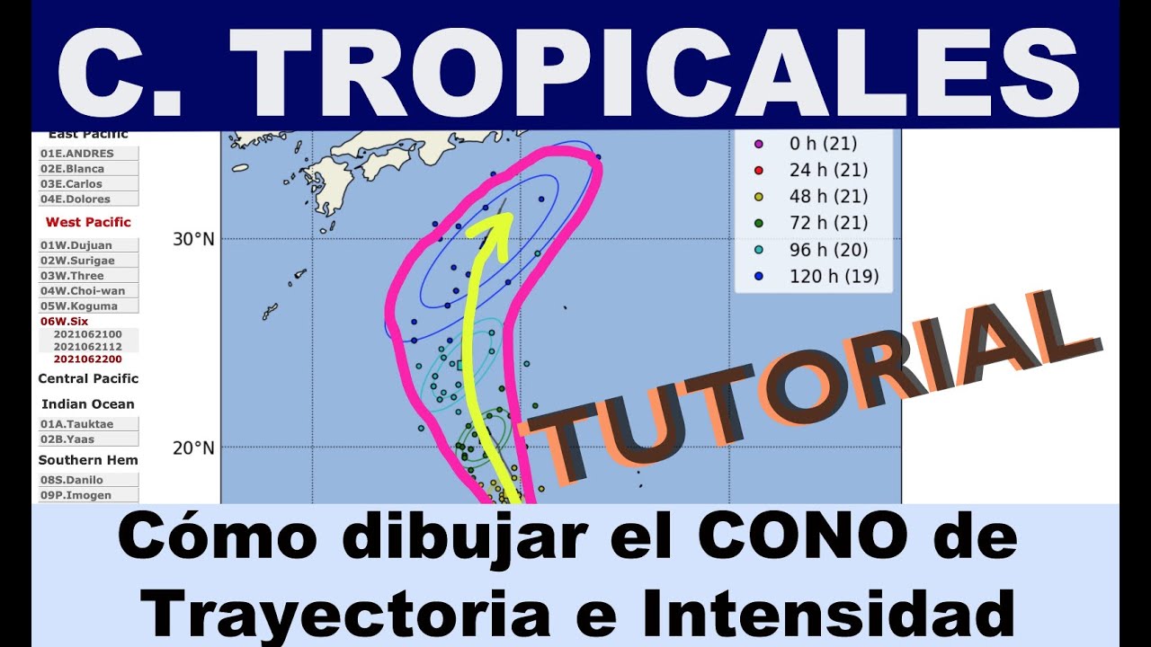 CICLONES TROPICALES: C&oacute;mo se dibuja el Cono de Trayectoria e Intensidad