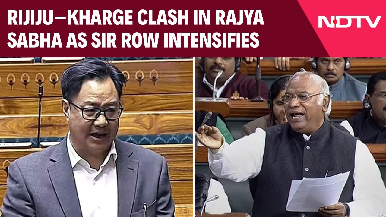Parliament Winter Session 2025 | Rijiju&ndash;Kharge Clash In Rajya Sabha As SIR Row Intensifies