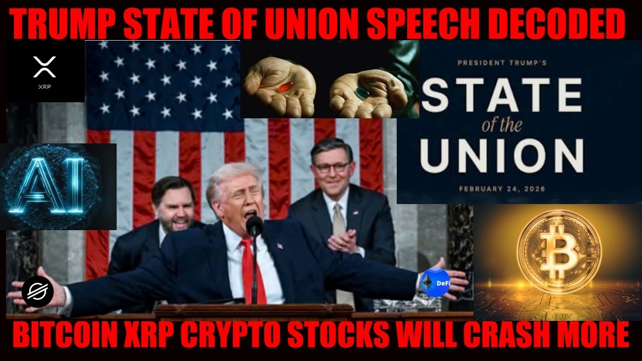WOW! TRUMP STATE OF UNION SPEECH DECODED! BITCOIN XRP CRYPTO & STOCKS WILL CRASH MORE!