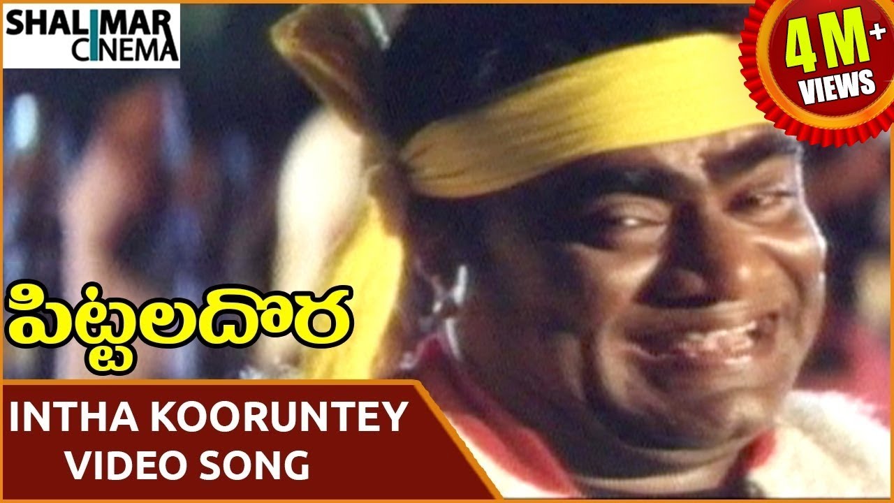 Pittala Dora Movie || Intha Koorunteyyemmo Video Song || Ali, Indraja || Shalimarcinema