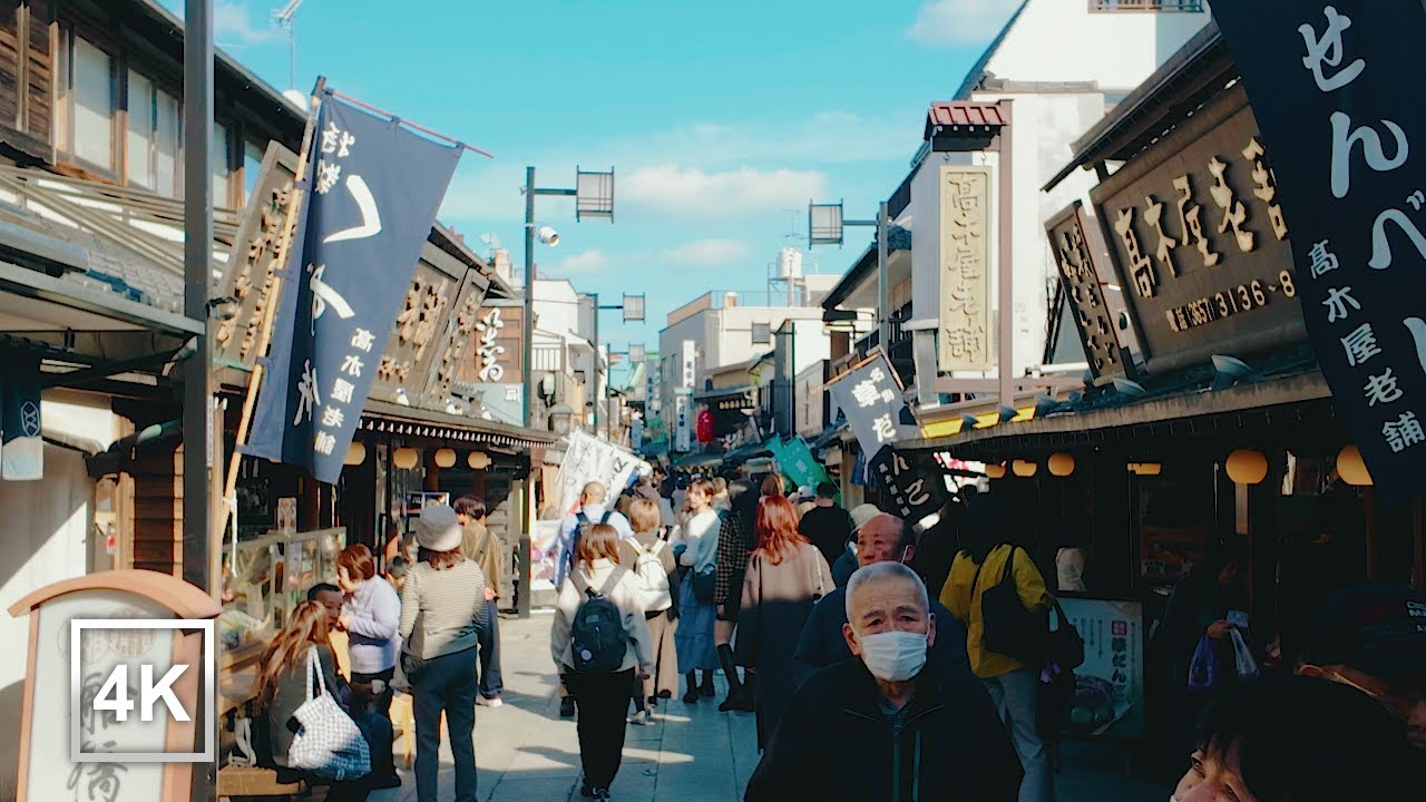 Shibamata Tokyo Walk | Tora-san Statue, Taishakuten Temple & Riverside Path | 4K No Talking