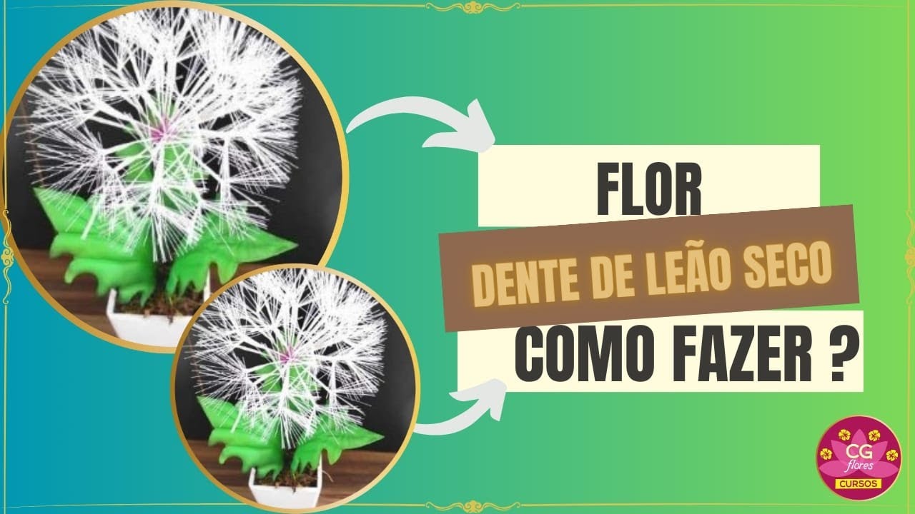 🔸FLOR DENTE DE LEÃO SECO COM MONOFIO🔸