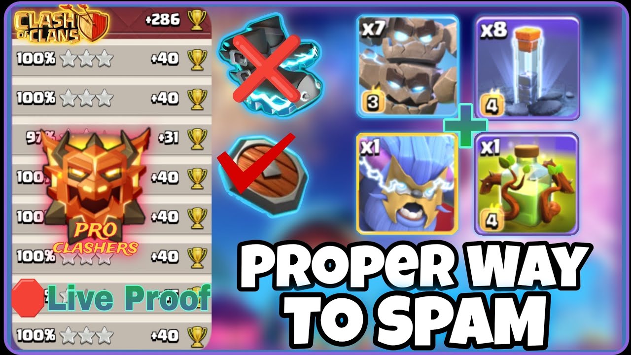 Best & Easy Way To Play Meteor Golem SPAM Strategy In Ranked Legend Mode. Mass MG+Totem Combo. Army👇