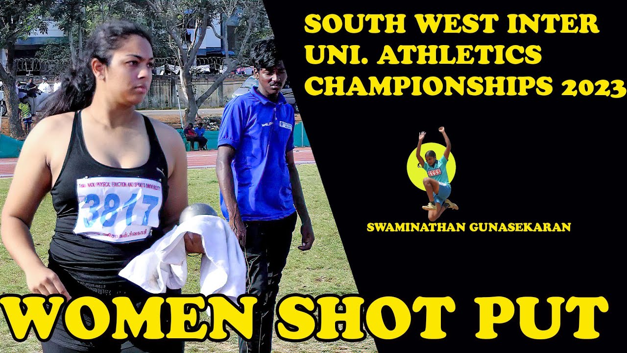 Shot put women final South West zone Inter University Athletics championships 2022-23