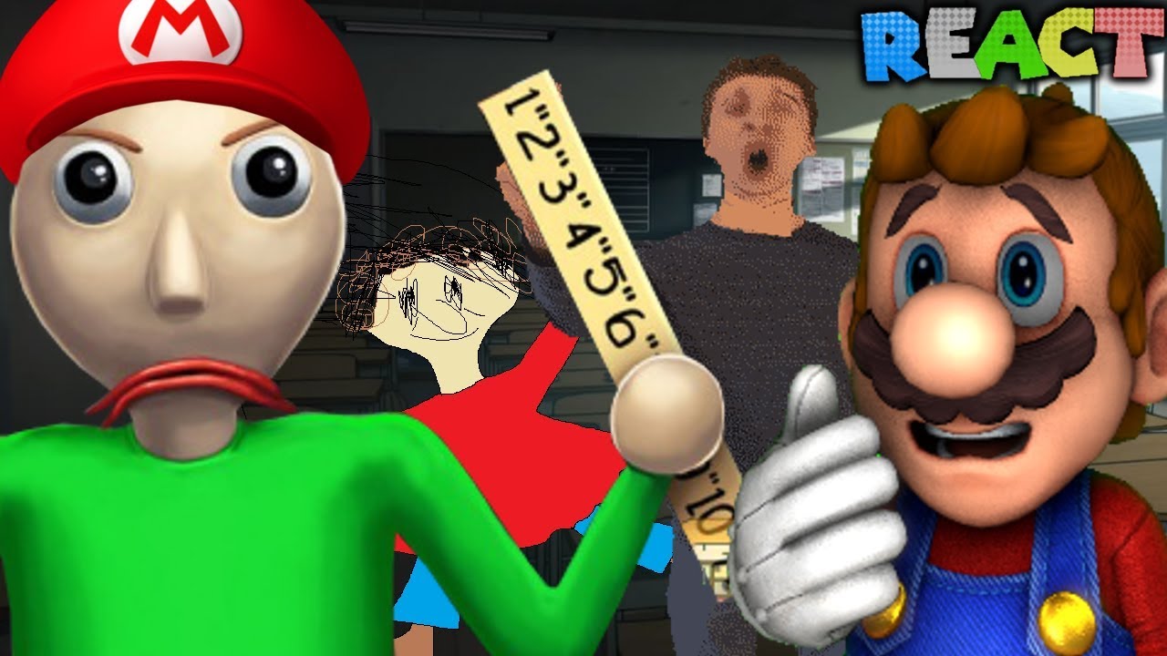 LUIGIKID REACTS TO: SMG4: If Mario was in... Baldi's Basics
