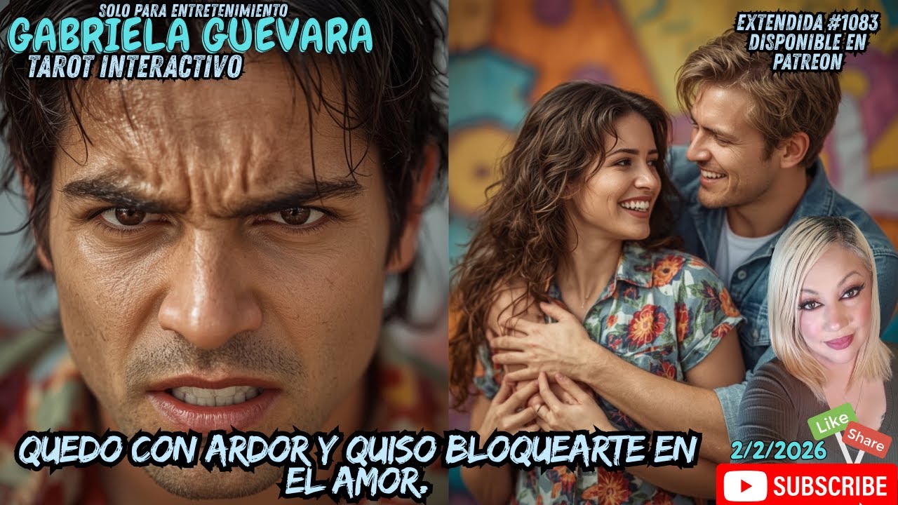 Quedo con ardor y quiso bloquearte en el amor. Tarot. EXTENDIDA #1083