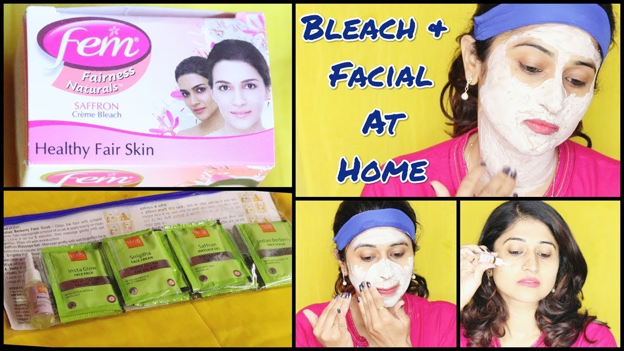 BLEACH & FACIAL At Home / Fem Bleach Followed By VLCC Facial