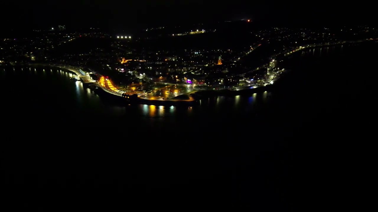 Little unedited flyover of Gourock Peir and Railway Station