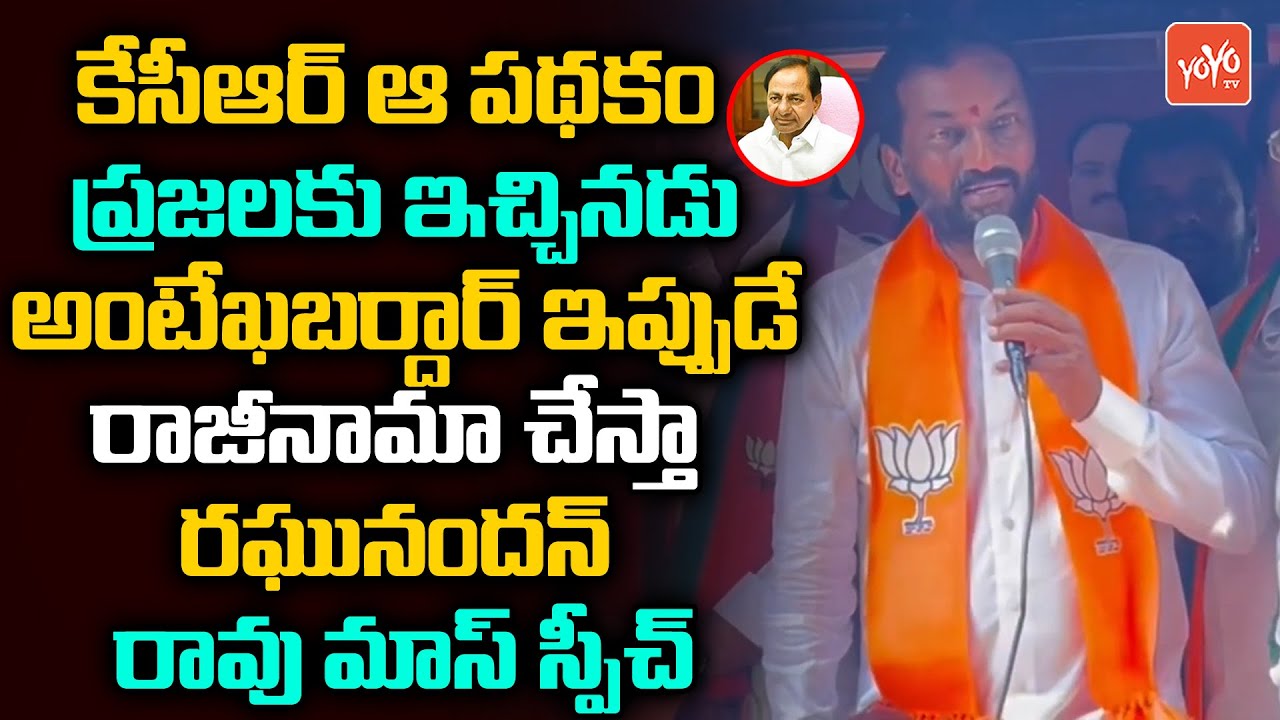 Raghunandan Rao Powerfull Speech | Munugode ByPoll Election Campaign | TRS VS BJP | YOYO TV