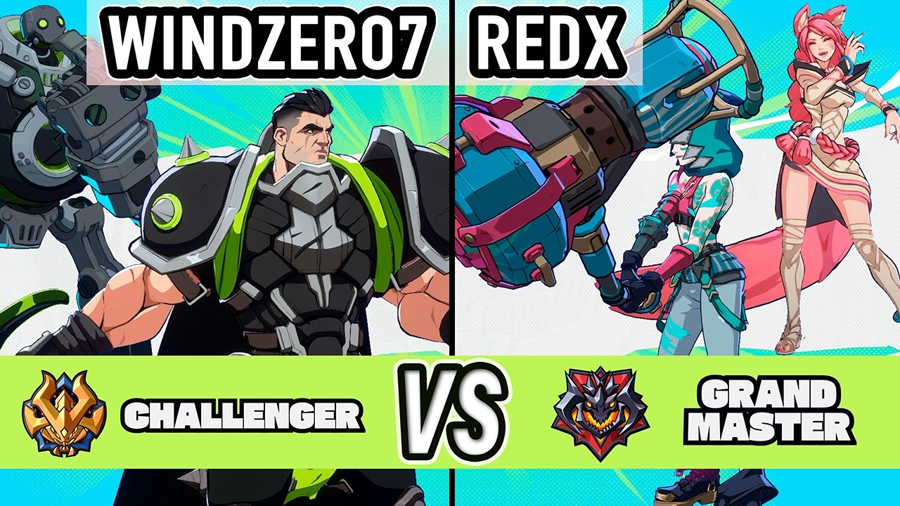 2XKO ▰ Windzero7 (Darius / Blitzcrank) vs RedX (Jinx / Ahri) ▰ High Level Gameplay