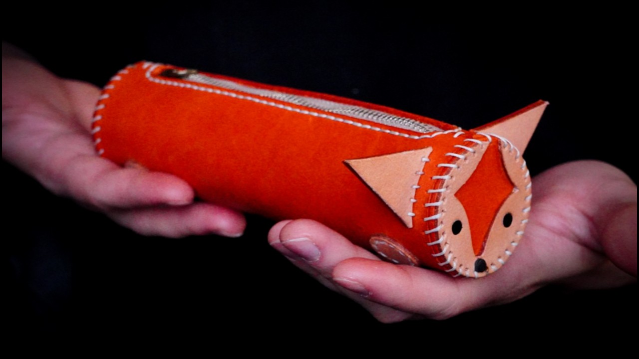 Как сделать пенал из кожи. #leathercraft #handmade #leather #diy #сделайсам #craft #работаскожей