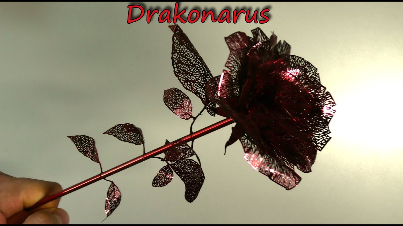 Building a Red Rose - 3D Metal Puzzle [4K/UHD] - Drakonarus