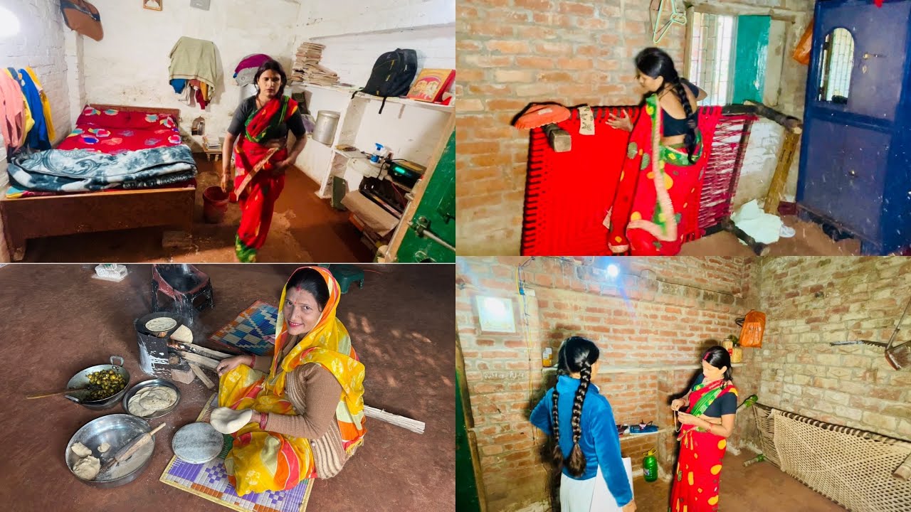 घर टूटा फूटा कैसा भी हो साफ़ सुथरा ही अच्छा लगता है🏕️आख़िर आज दोनों रूम भी सेट हो गए 