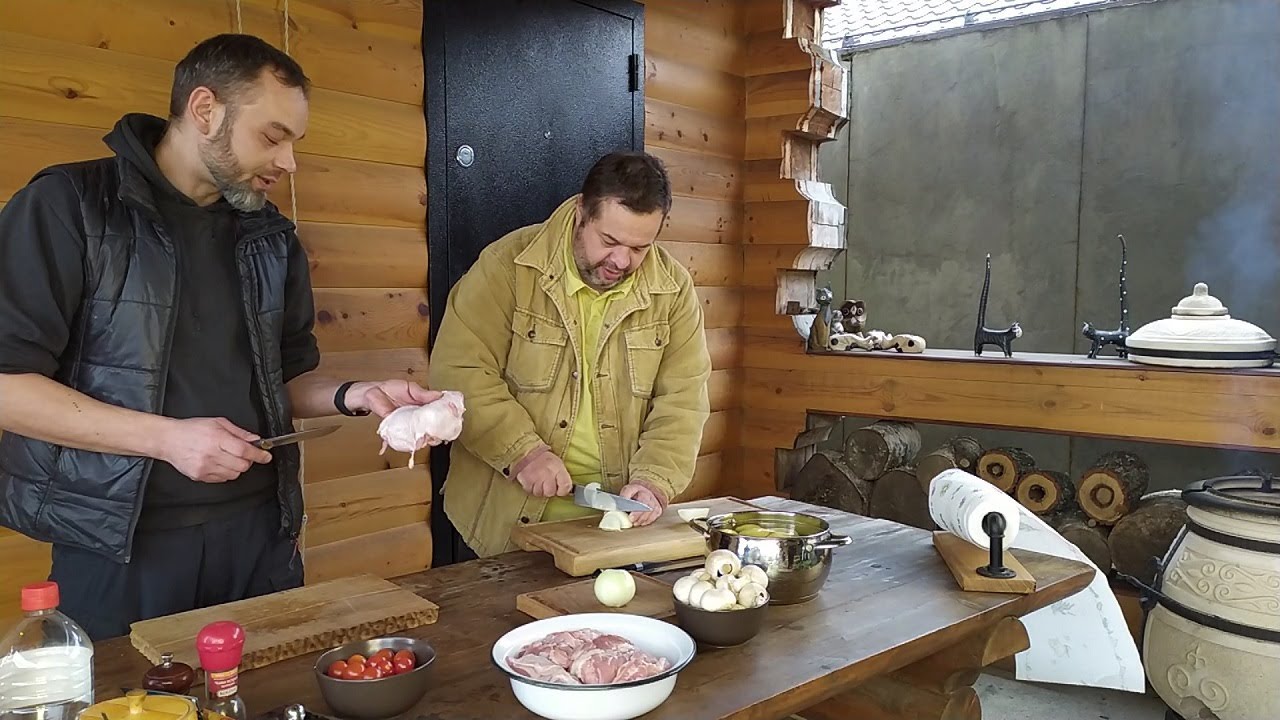 Курица с картошкой на садже