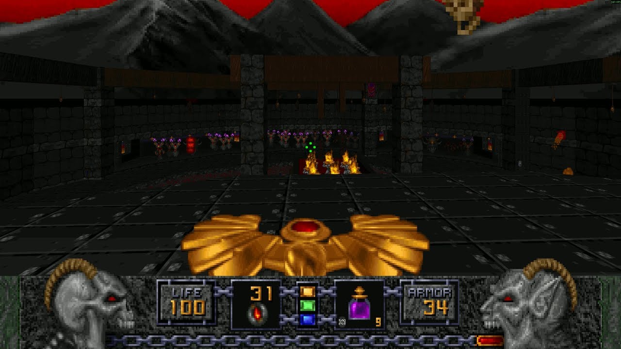 Heretic + Hexen: Heretic - The Ossuary (Part 2/2) - 100% on hardest - Achievements 18/44