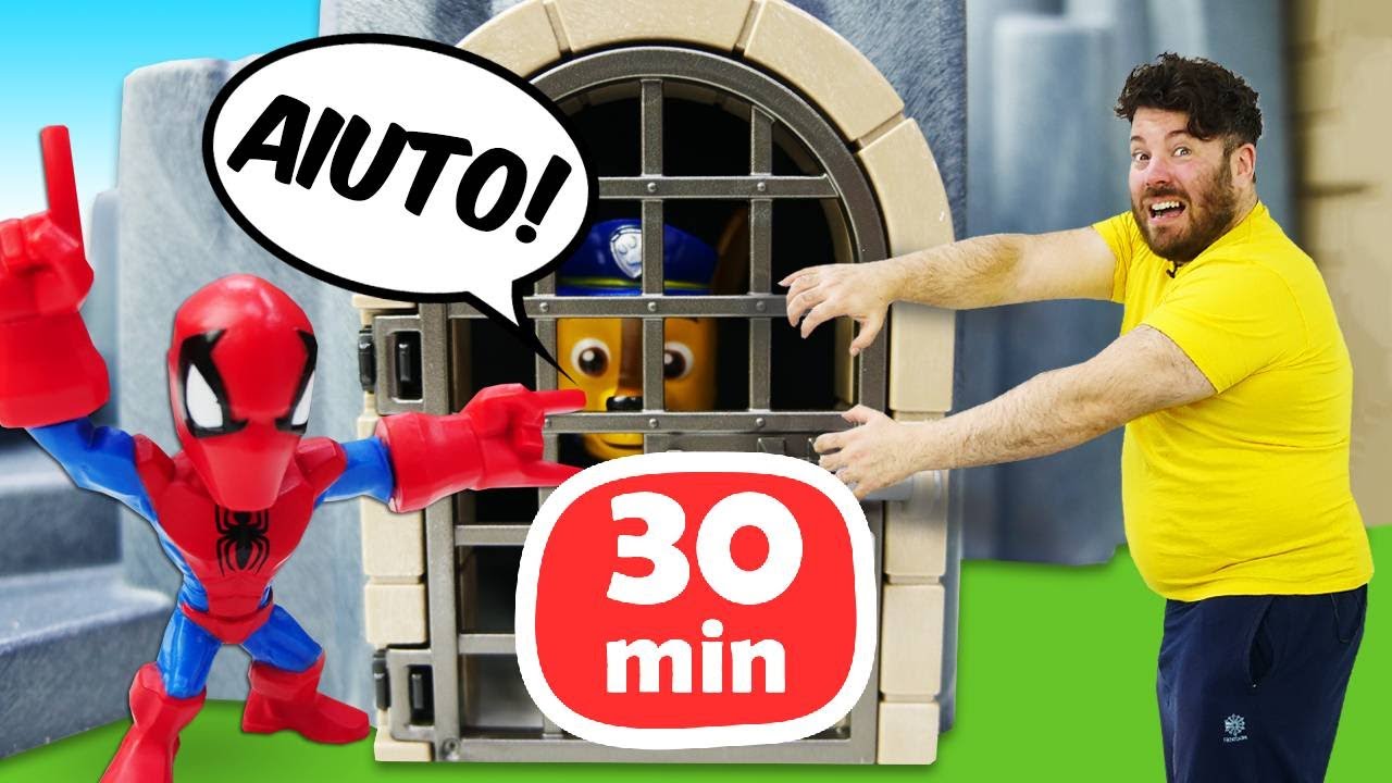 Tutti i migliori giochi nel castello. I cuccioli coraggiosi e gli altri giocattoli all&rsquo;asilo