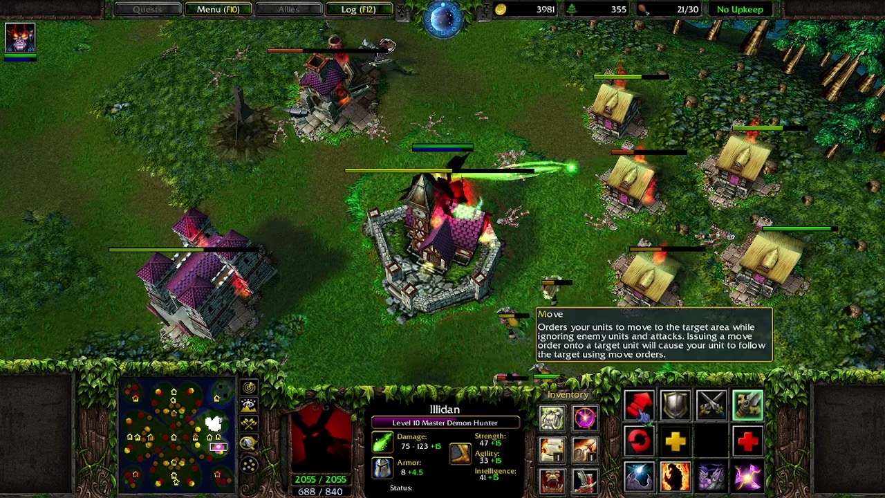 Warcraft 3: Illidan's hunger for power devours 7 insane computer players
