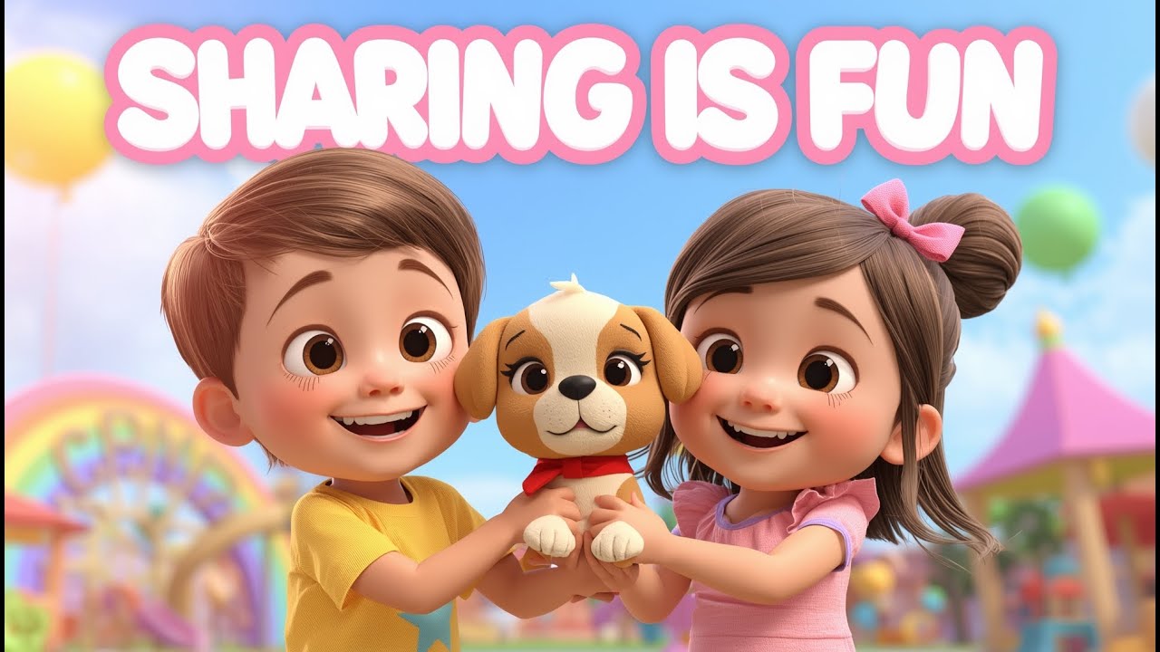 Sharing Is Fun 🧸 | 3D Kids Cartoon Song | Nursery Rhymes for Toddlers