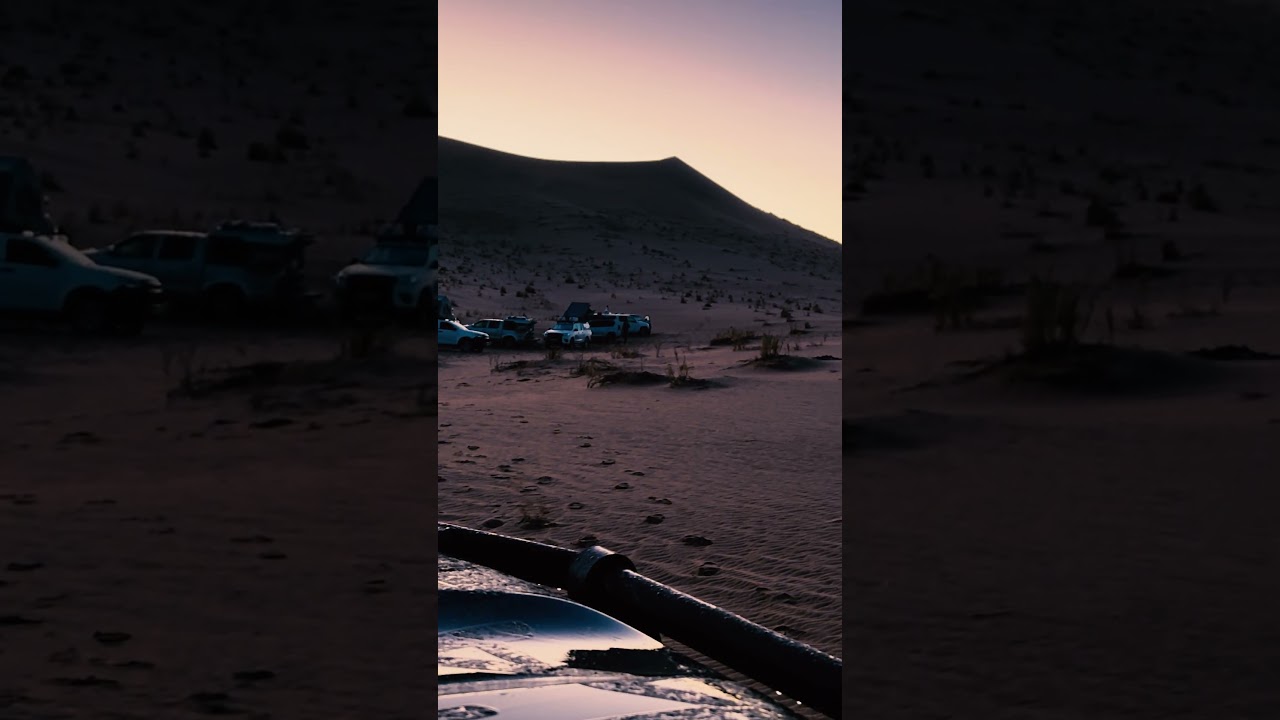 A frosty dawn giving way to desert dreams. #AdventureCalls #mustbemadoverland#overlanding#namibia