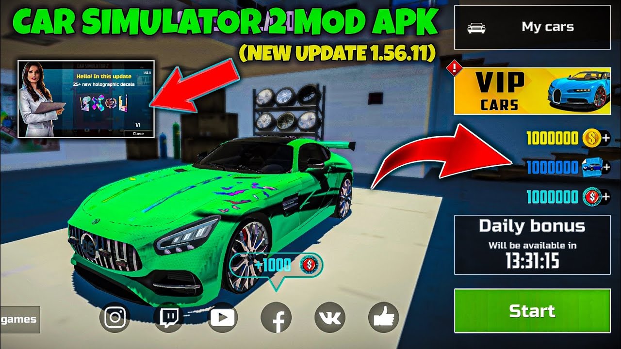 Car Simulator 2 v.1.56.11 mod apk 🤑💵 | Unlimited money | Unlimited gold | Unlock all