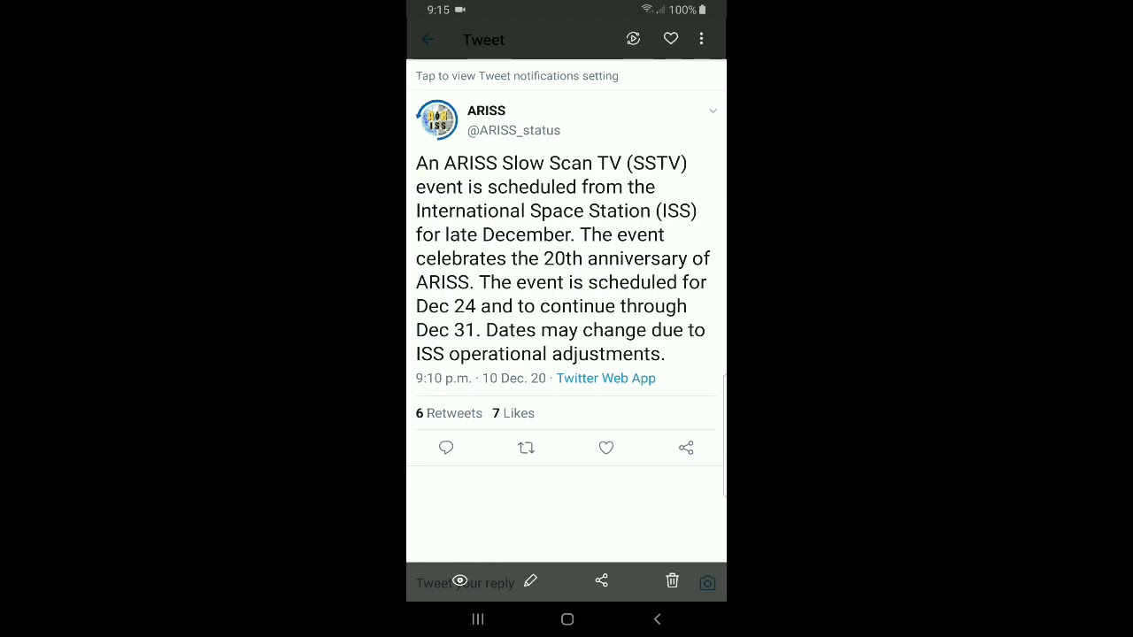 ISS SSTV EVENT 12-10-2020
