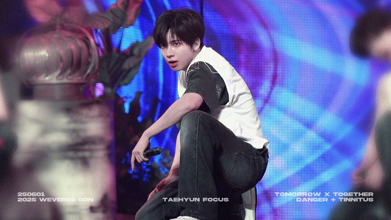 250601 2025 Weverse Con TOMORROW X TOGETHER - Danger + Tinnitus (돌멩이가 되고 싶어) TAEHYUN Focus