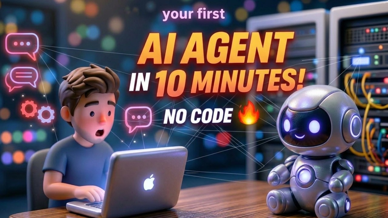 How to Create Your First AI Agent Free in 10 minuets (No Code) | step by step