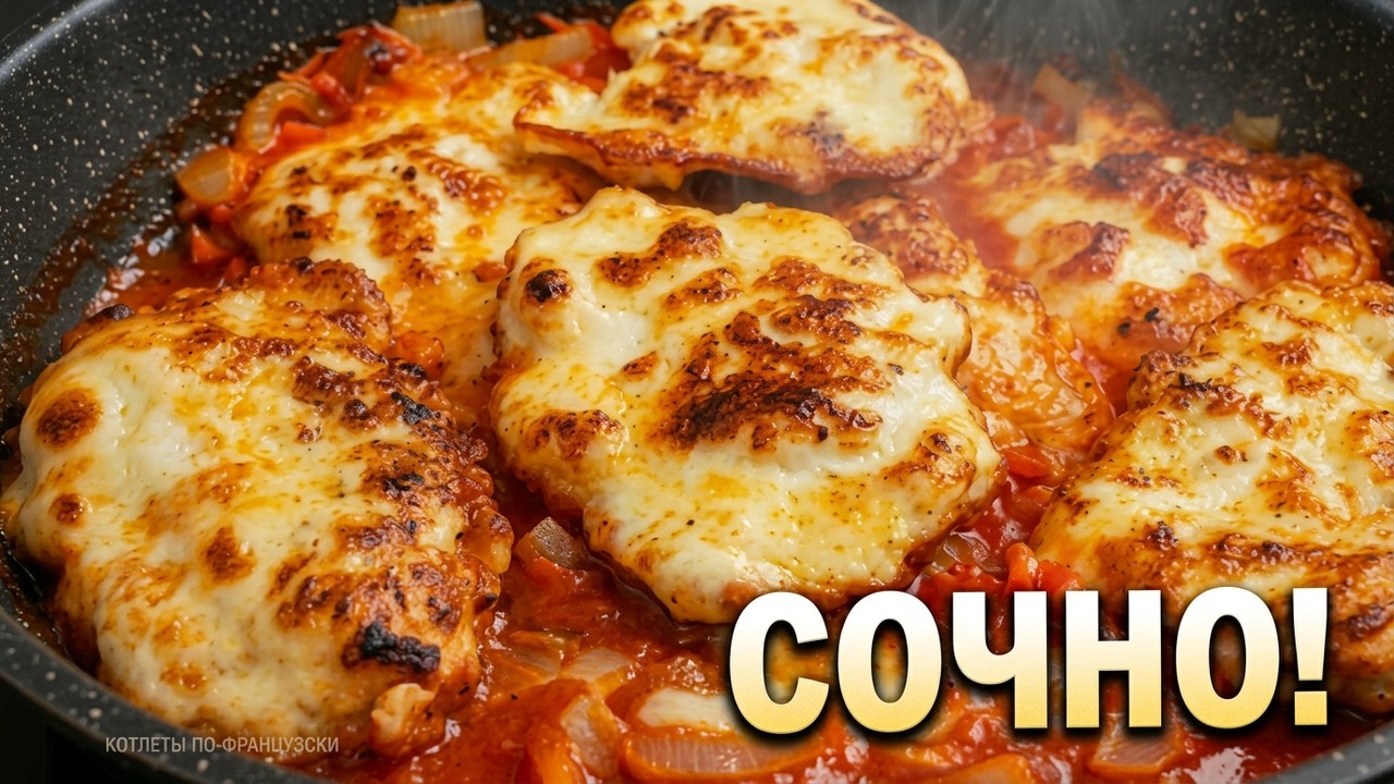 Куриные котлеты по французский, вкусно сочно