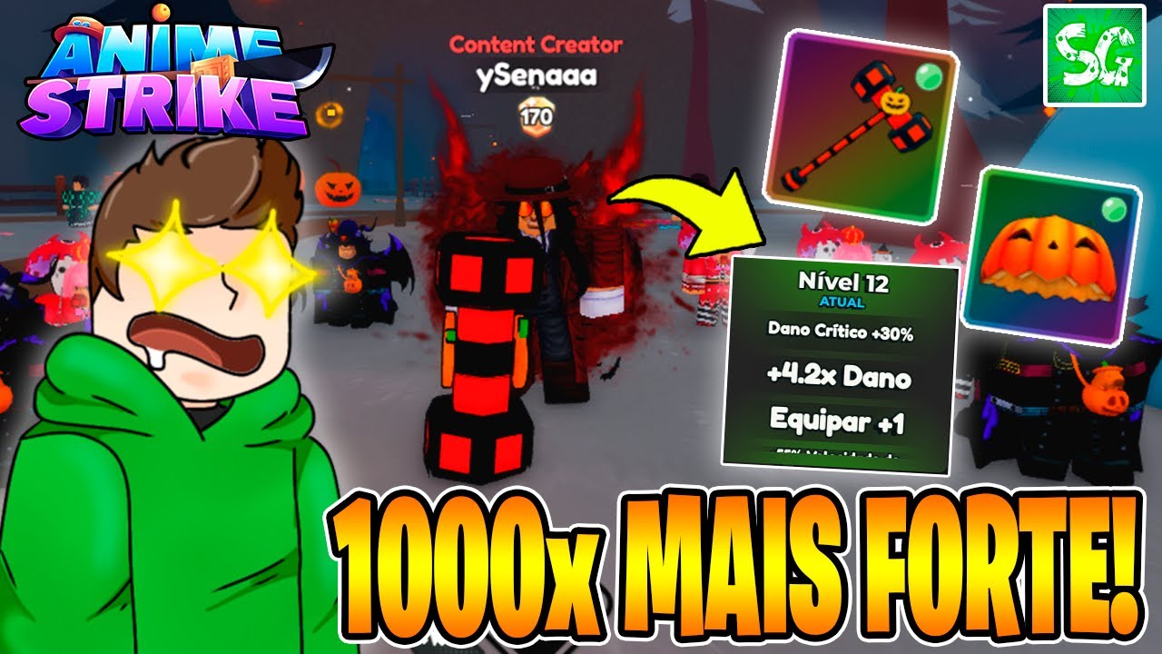 ESSAS HABILIDADES E ITENS ME DEIXARAM 1000X MAIS FORTE NO ANIME STRIKE SIMULATOR!