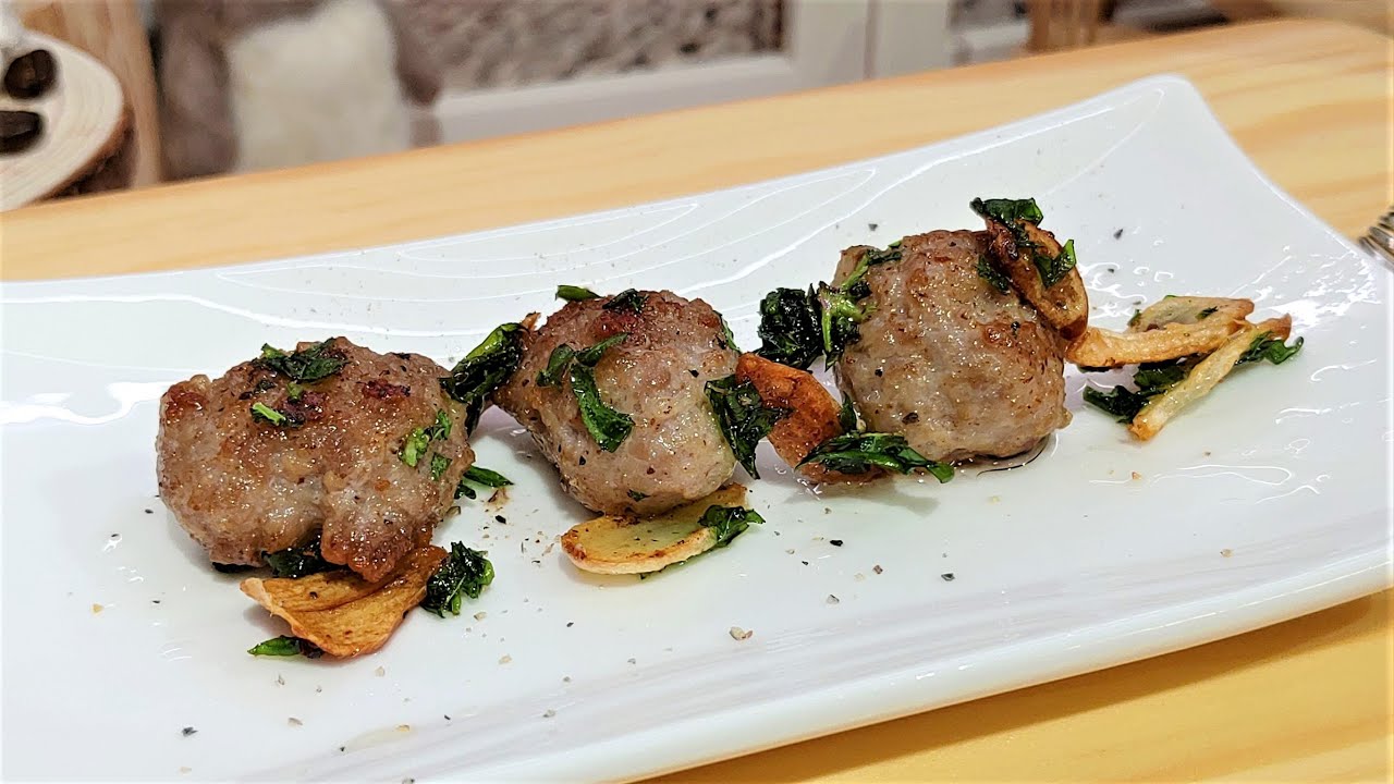 Garlic Basil Swedish Meatballs | Recipe with Subtitle | Tiny Cafe