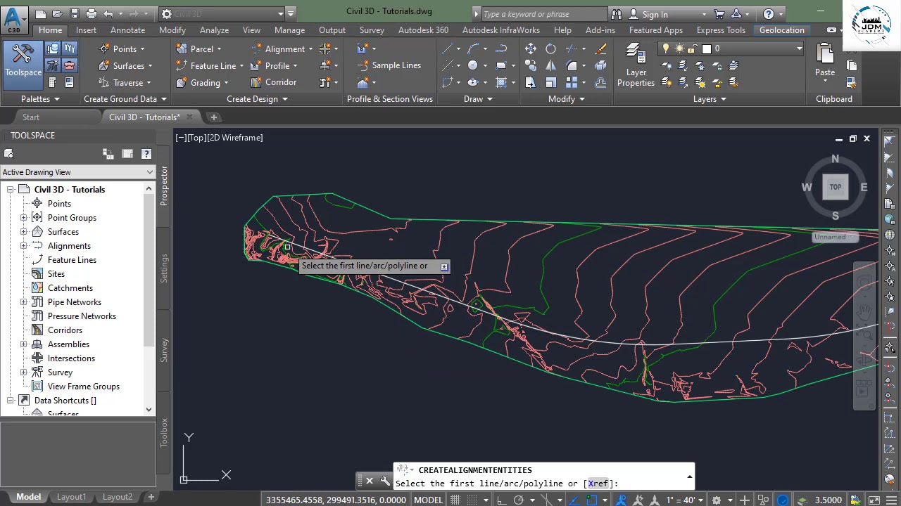 Civil 3D Video 15 - Creating Alignment from Object