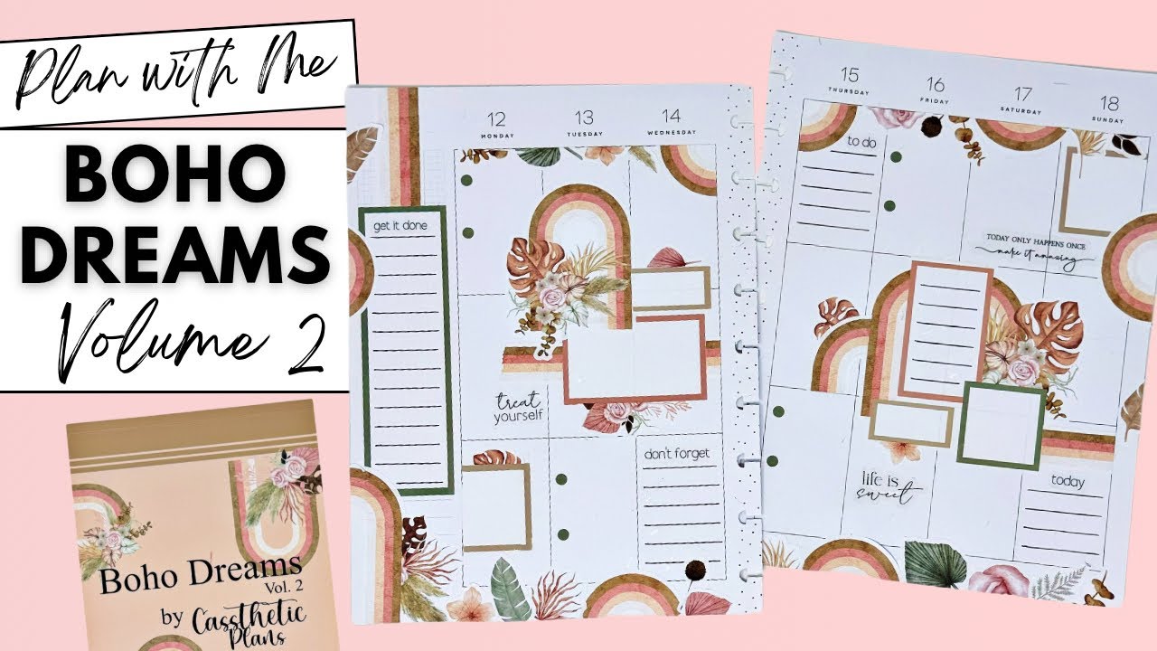 PLAN WITH ME | BOHO DREAMS VOL 2 SPREAD | THE HAPPY PLANNER