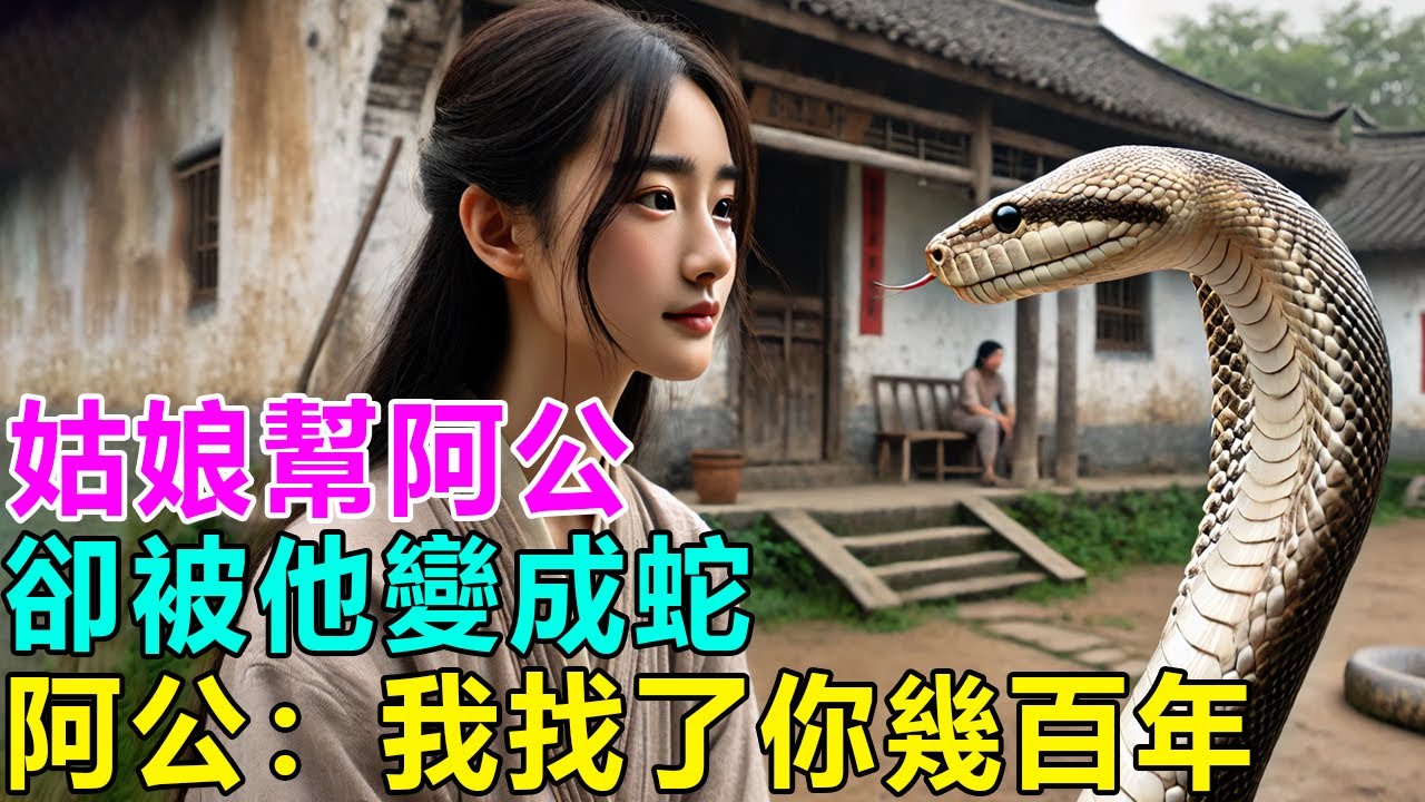 民間故事：善良姑娘幫阿公，卻被他變成蛇，阿公：我找了你幾百年