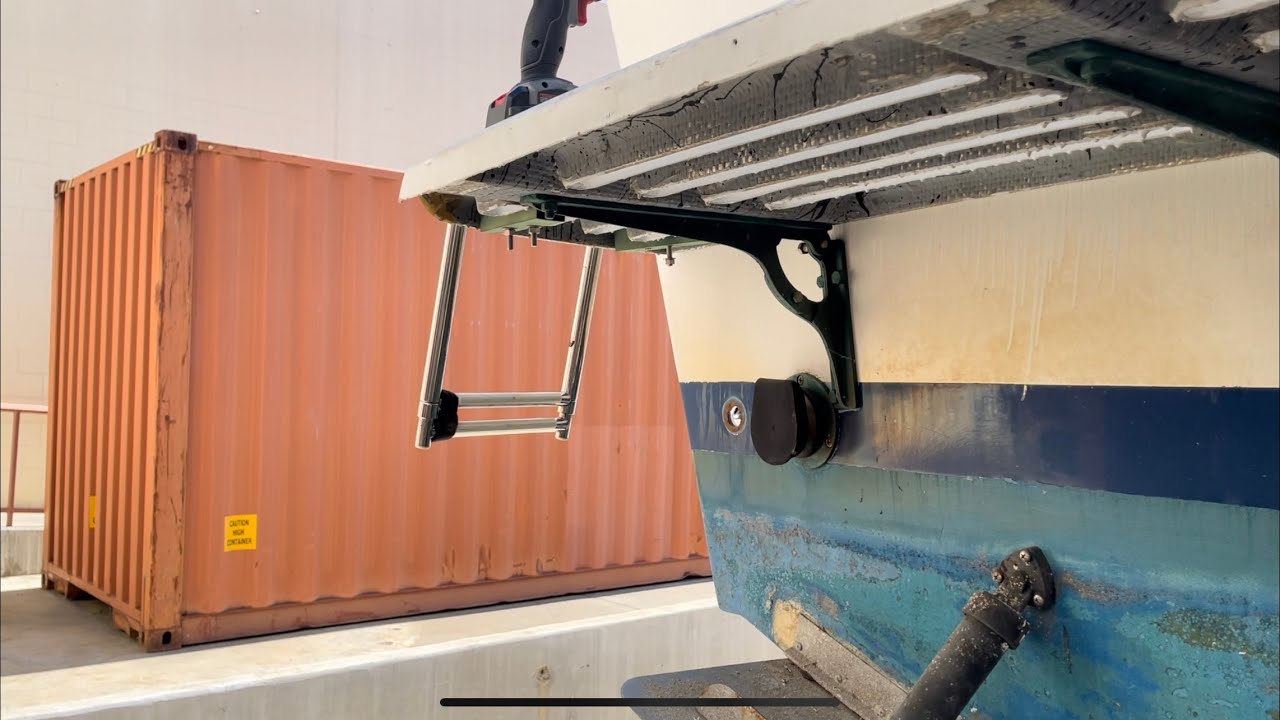 New Swim Platform Ladder Install & How To - Project Build Update - 47 Year Old Yacht Refit - Ep21