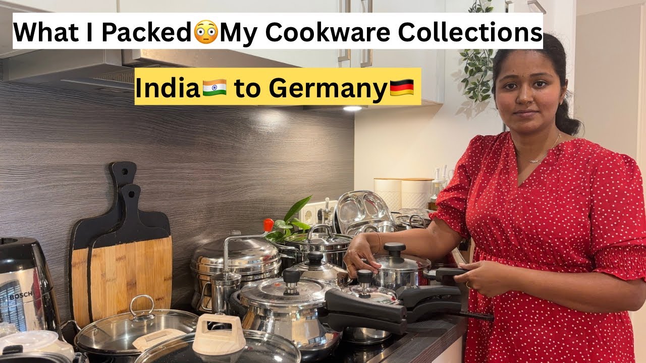India🇮🇳 to Germany🇩🇪 நான் கொண்டு வந்த Cookware Collections😍|Must bring essentials|Tamil vlog